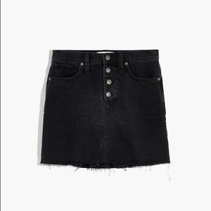 27in Madewell Rigid Denim Black Miniskirt NWOT